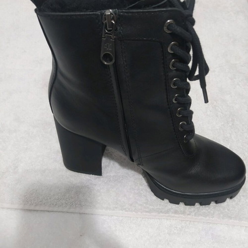 Calvin Klein Jeans boots new black leather size 38