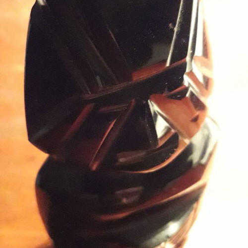 Obsidian statue 10x4 cm like new, Latin America