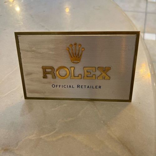 Rolex Official Retailer sign used 16x10 cm