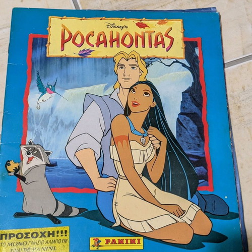 Pocahontas sticker album used Panini nearly complete