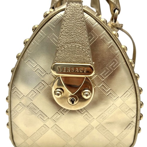 Versace Mirroring Gold Boston Bag