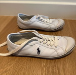 Polo Ralph Lauren Sneakers λευκά δερμάτινα μεταχειρισμένα, κλασικό σχέδιο