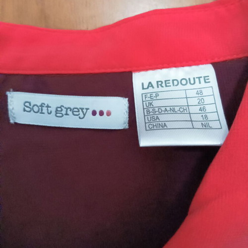 La Redoute Collections transparent two-tone shirt size 4XL like new, pink and purple