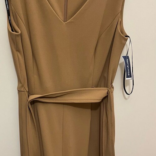 Calvin Klein jumpsuit new, mocha color, with detachable belt, size 4