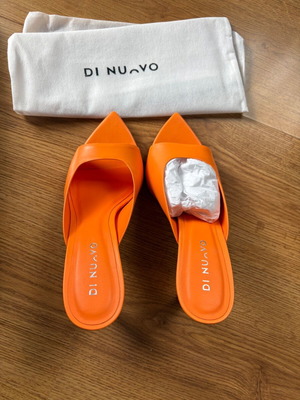 Di Nuovo orange high heels size EU 38 new, genuine leather