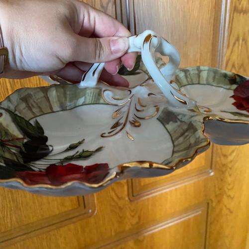 Vintage dry nut dish new, porcelain