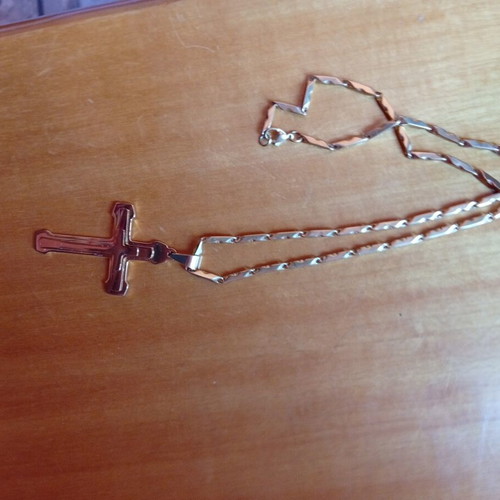 Steel cross pendant