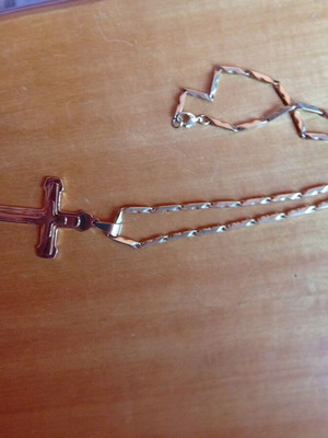 Steel cross pendant