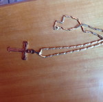Steel cross pendant