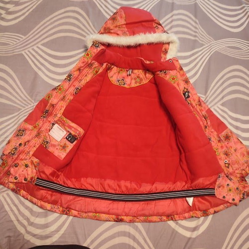 Orchestra girls' snow jacket, size 140 cm, multicolor