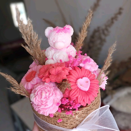Candle bouquet made to order, 100% natural soy wax