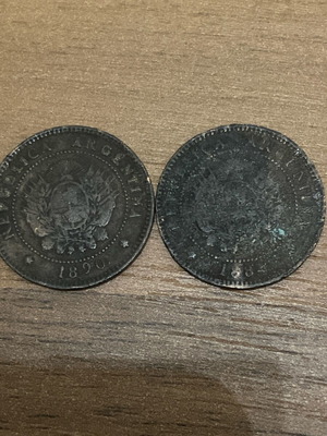 Centavo coins Argentina used, pack of 2