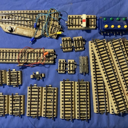 Marklin straight rails used, set of 23 pieces