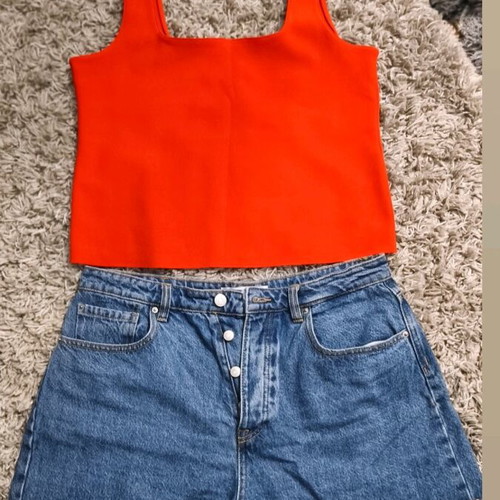 Zara denim shorts and top like new, blue