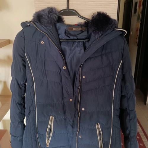 Women's dark blue quilted jacket used, size XS-S
