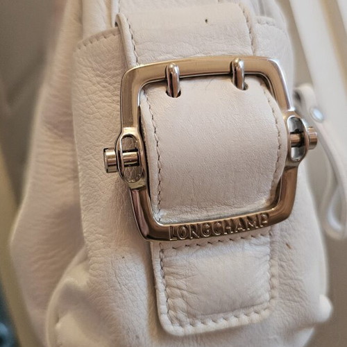 Longchamp shoulder bag used, white