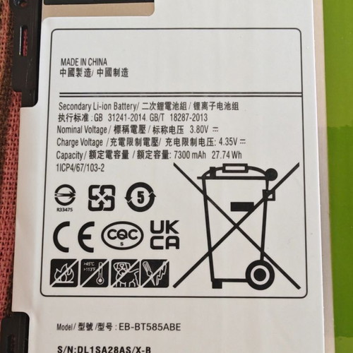 Samsung EB-BT585ABE Battery 7300mAh for Galaxy Tab A 10.1 T580/T585 new