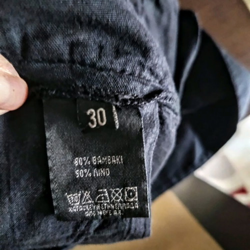 Sei jeans summer pants new, linen, black, size L