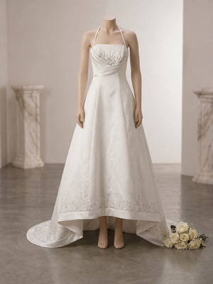Nicholas Artzy Collection wedding dress, size 40, ivory satin