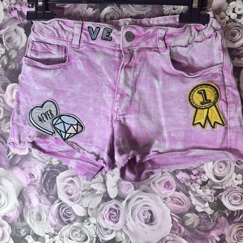 Zara pink girls' denim shorts size 11/12 years like new