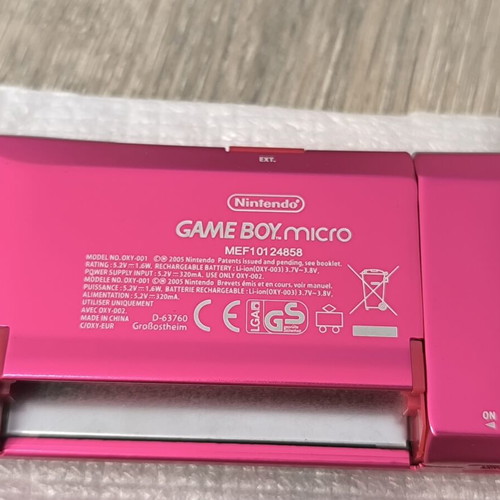 Game Boy Micro Pink boxed with original charger like new