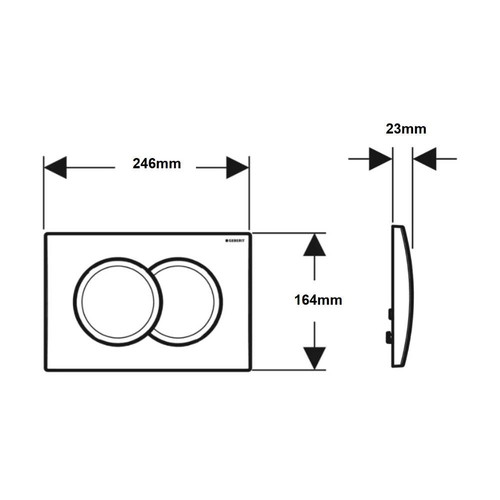 Geberit Delta01 flush plate for dual flush cisterns new
