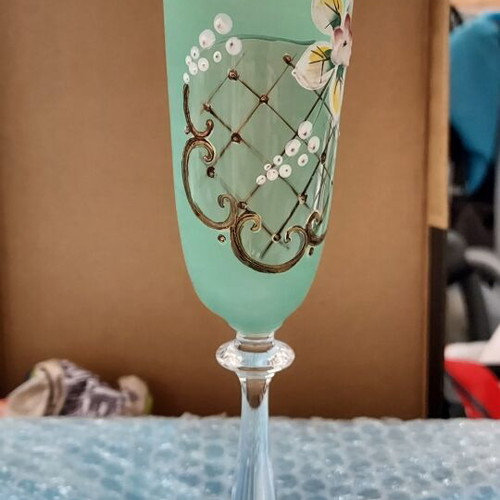 Crystal glasses handmade new