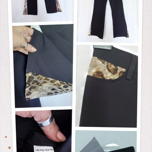Pole & Pole elastic pants new with lace and embroidery