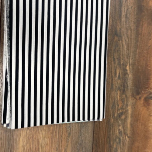 Striped fabric 0.50 x 1.50 like new, white - navy