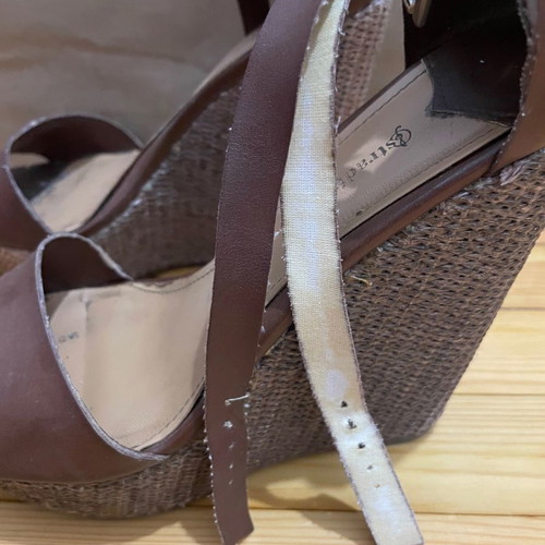 Stradivarius platforms used No39 brown with straw look