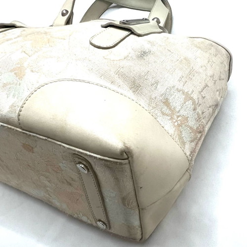 Lamarthe beige cloth/leather handbag used
