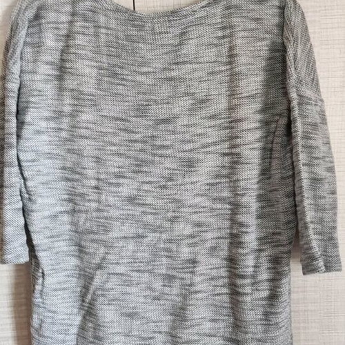 Woolen blouse set like new, black and gray