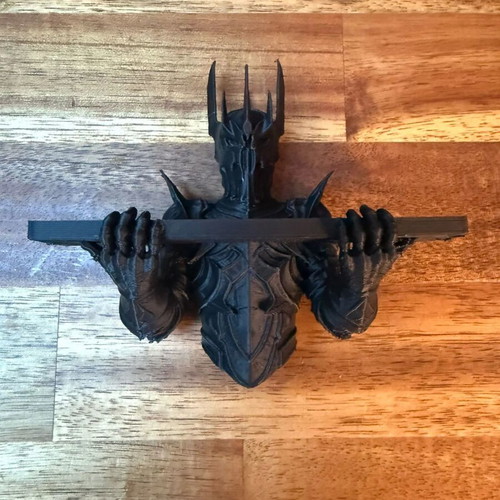 Custom 3D Printed Sauron Wall Shelf Black Lord of the Rings