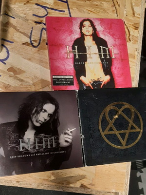HIM 3x limited edition CDs used, Razorblade Romance, Deep Shadows & Brilliant Highlights, Love Metal