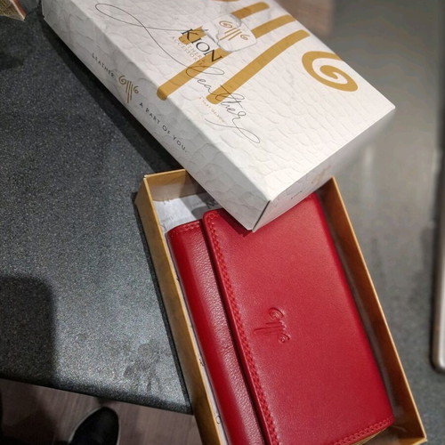 KOION leather wallet new, red