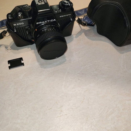 Practika B-200 camera like new collectible with lens and original case
