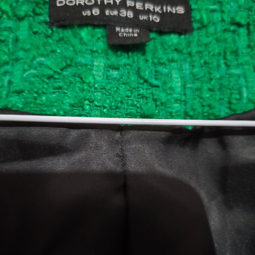 Dorothy Perkins green jacket with gold buttons, size M