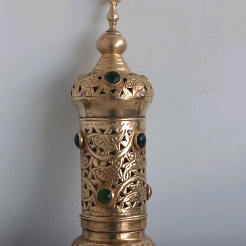 Moroccan brass Islamic art lamp like new