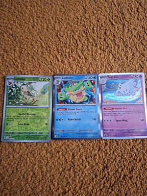 Pokemon TCG Cards Leafeon Ludicolo Togekiss new