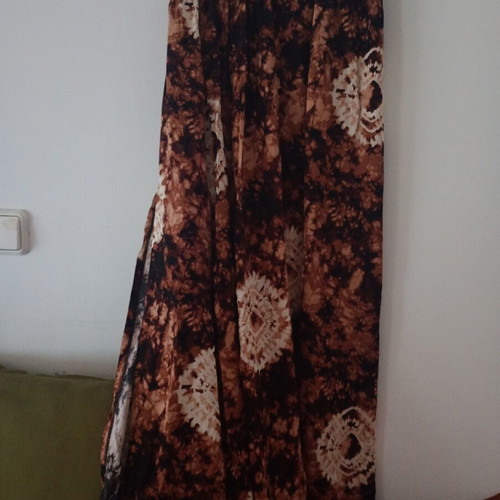 Badila maxi ethnic skirt, viscose, elastic waist