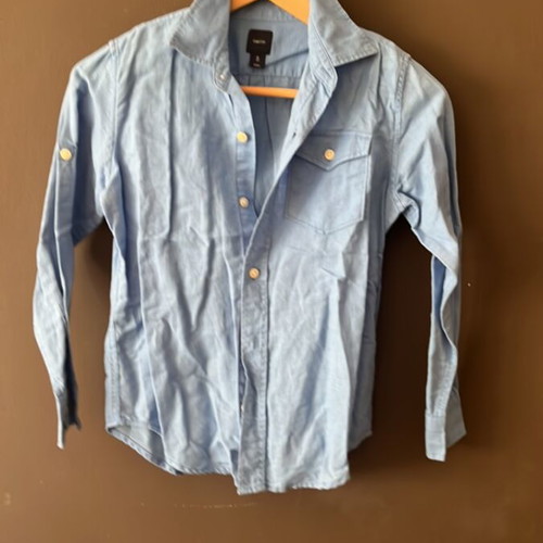 Gap kids linen shirt blue like new
