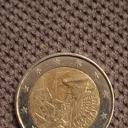 French 2022 2 Euro commemorative coin Erasmus program 35th anniversary