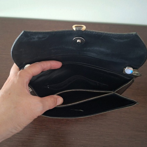 Women's shoulder bags used, pack of 2, ivory and bronze