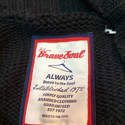 Brave Soul cardigan L black wool used
