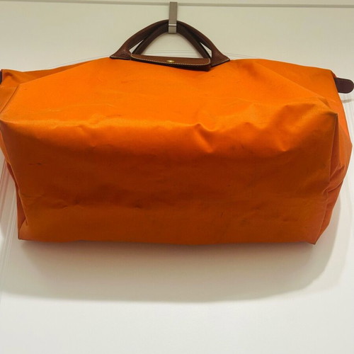 Longchamp Le Pliage travel bag like new, brown and orange