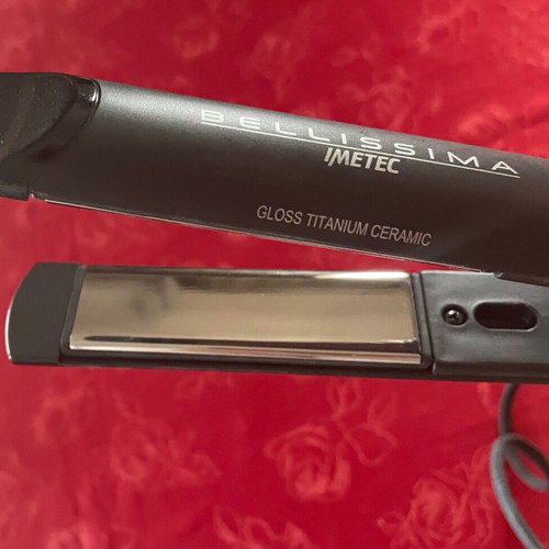 Bellissima Imetec gloss titanium ceramic professional hair straightener with thermo control new