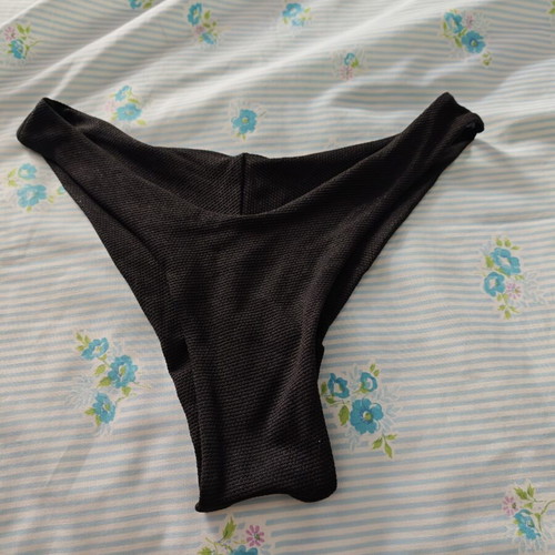 Black bikini bottom with glitter design like new, sizes S-M