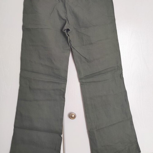 Bershka Linen Pants Size 36 Like New, Green
