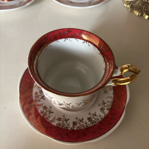 Antique porcelain tea serving set used, Former Yugoslavia