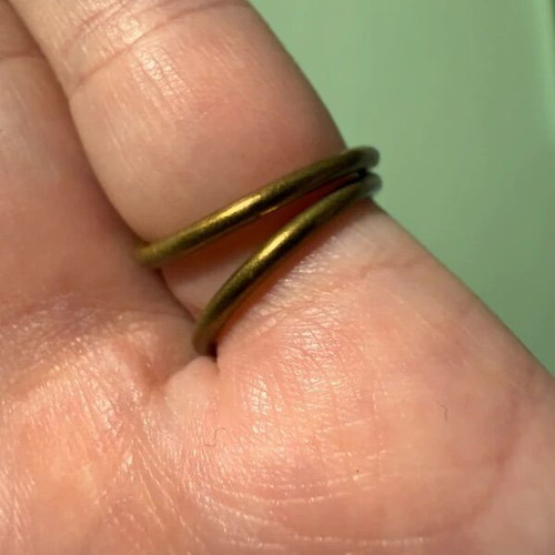 Handmade ring with green stone like new
